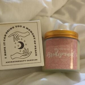 Bridesmaid Aromatherapy Candle - Pink and Gold